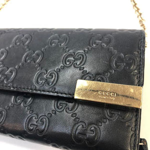 GUCCI Embossed Wallet on a Chain