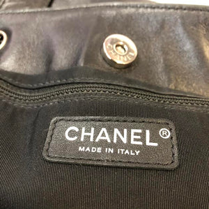 CHANEL Lambskin Quilted Dual Chain Travel Bag