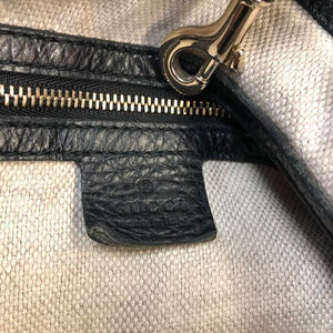 GUCCI Large Pebbled Leather Shoulder Bag
