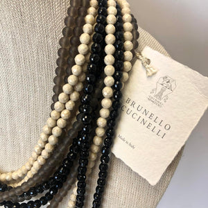 BRUNELLO CUCINELLI Layered Beadwork Necklace NWT