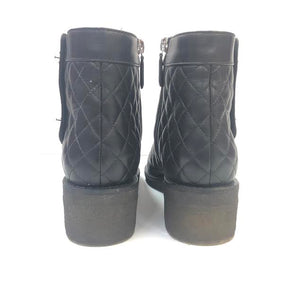 CHANEL Turnlock Calfskin Boots Size 37