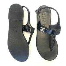 Load image into Gallery viewer, CHANEL Turn Lock Leather Sandal