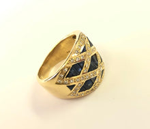Load image into Gallery viewer, Sapphire &amp; Diamond Ring 18k FINE JEWELRY