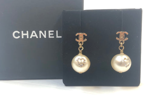 CHANEL Pearl Drop Earrings